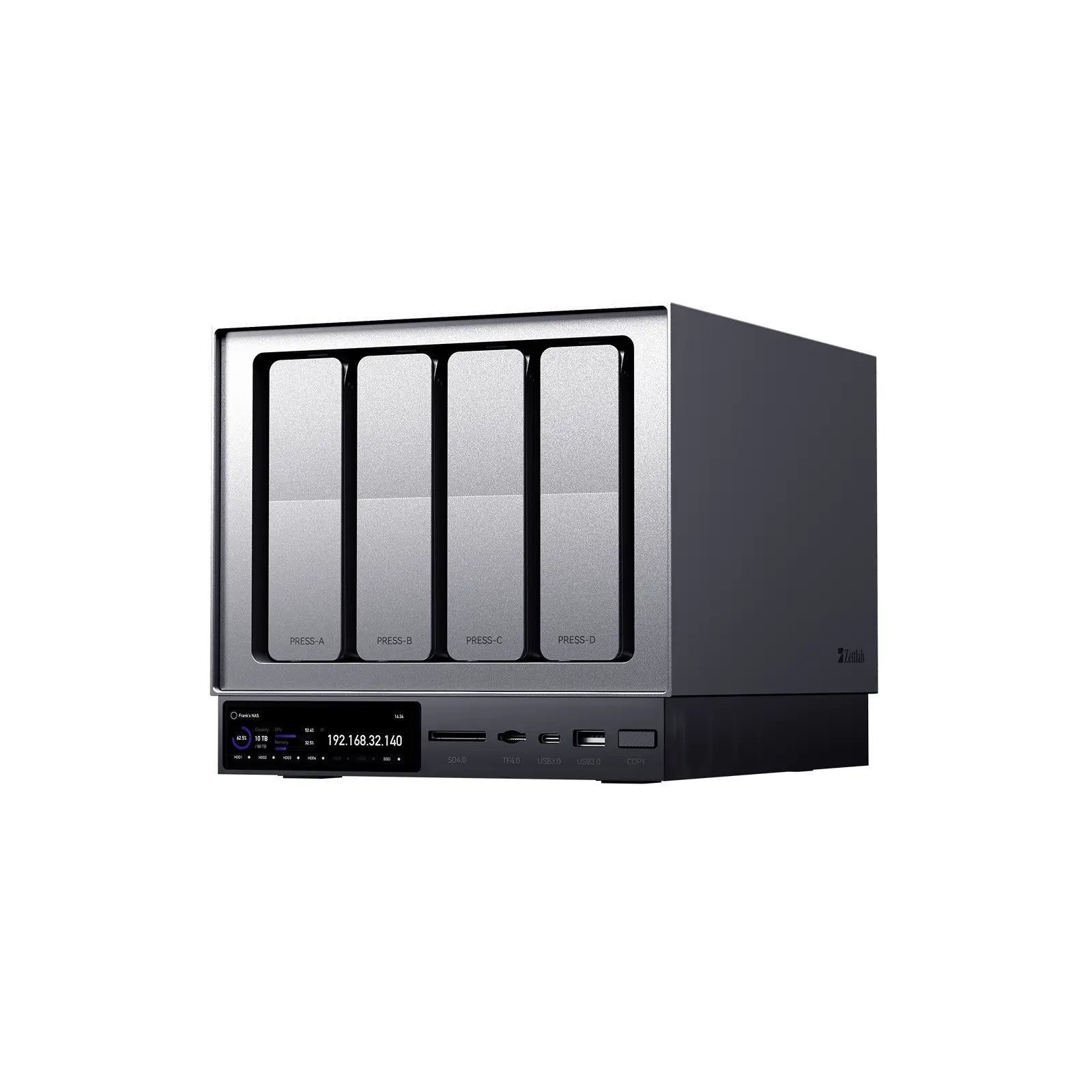 Zettlab D4 AI NAS for Home and Studio #Model_D4