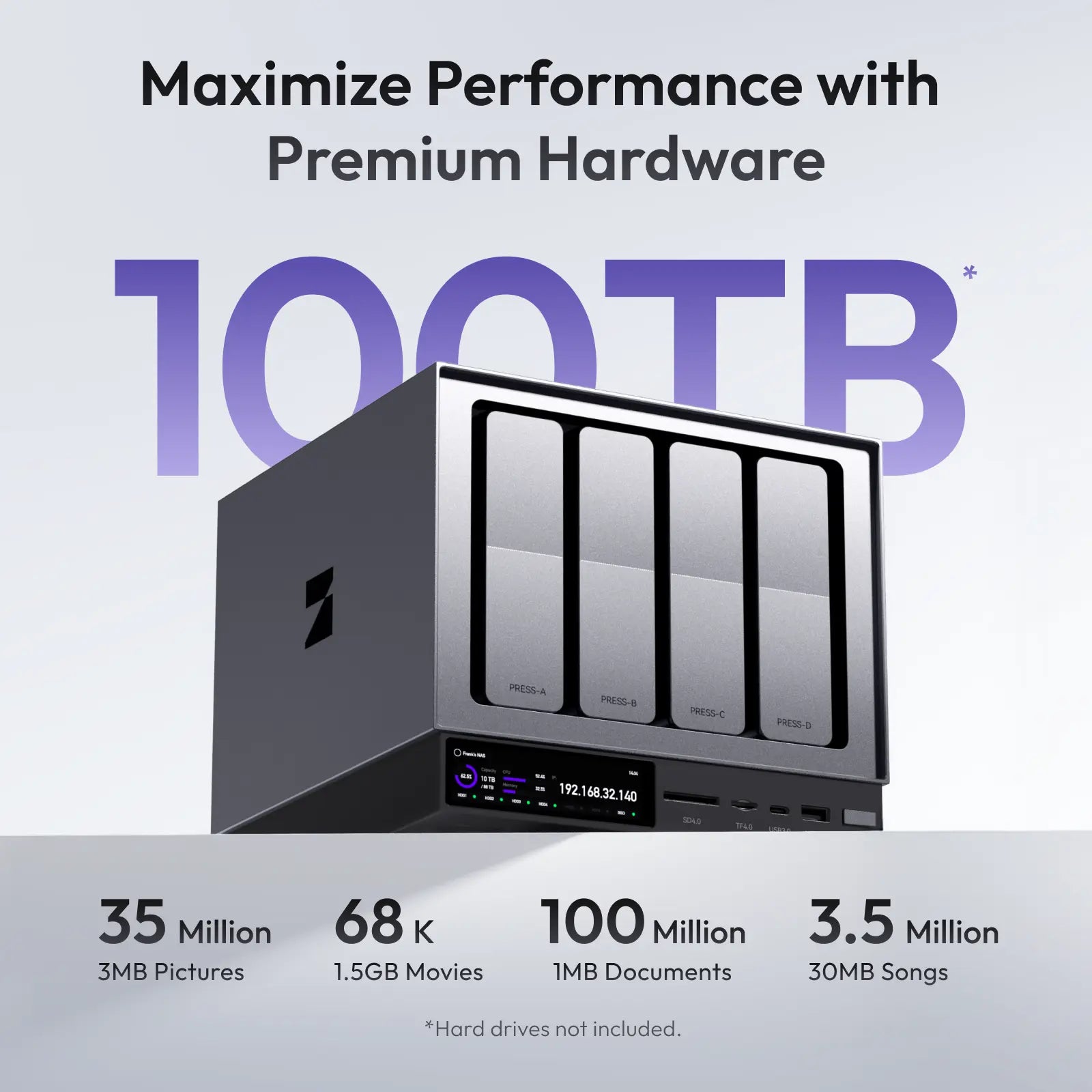 Zettlab D4 and D6 AI NAS - storage #Model_D4