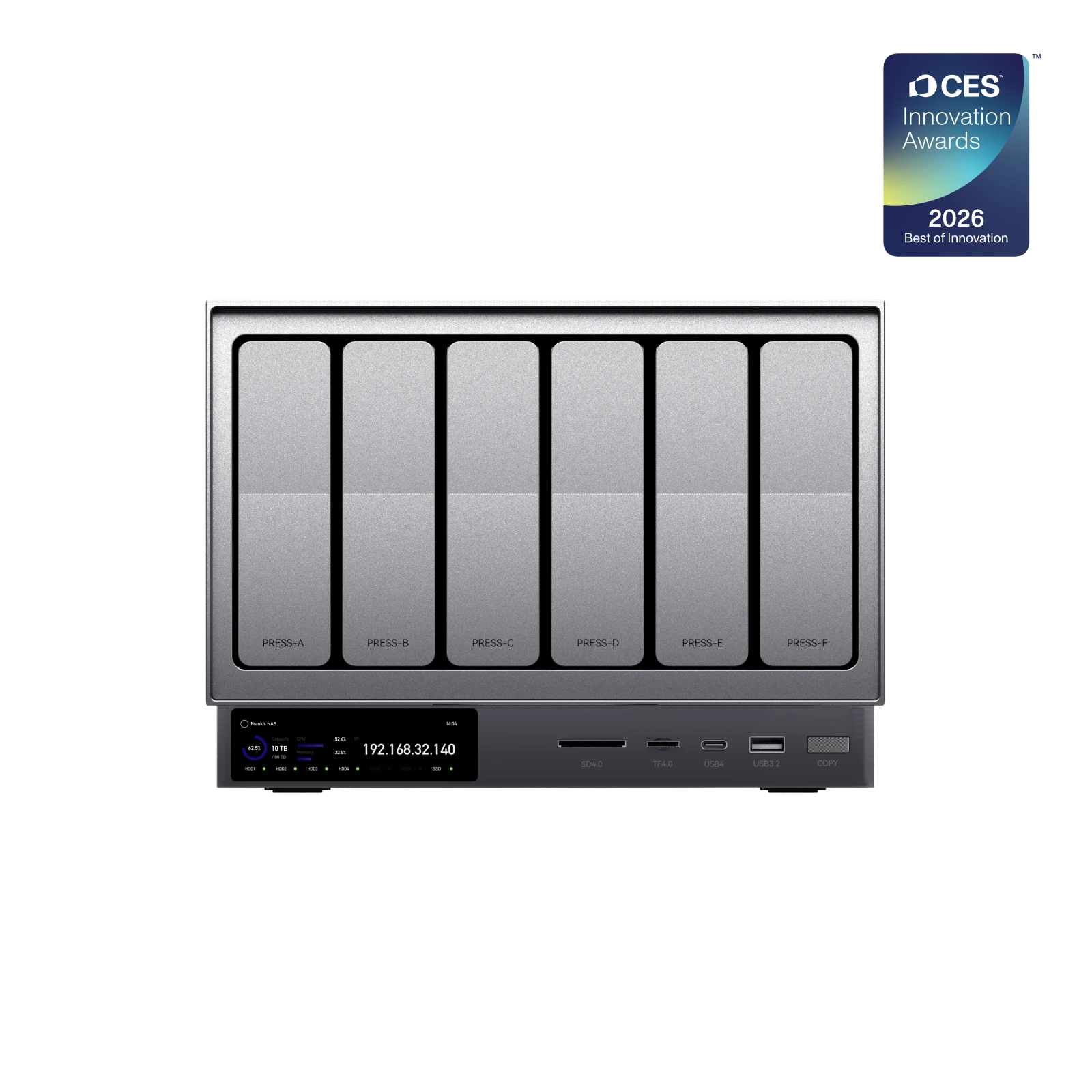 Zettlab D6 AI NAS - side #Model_D6