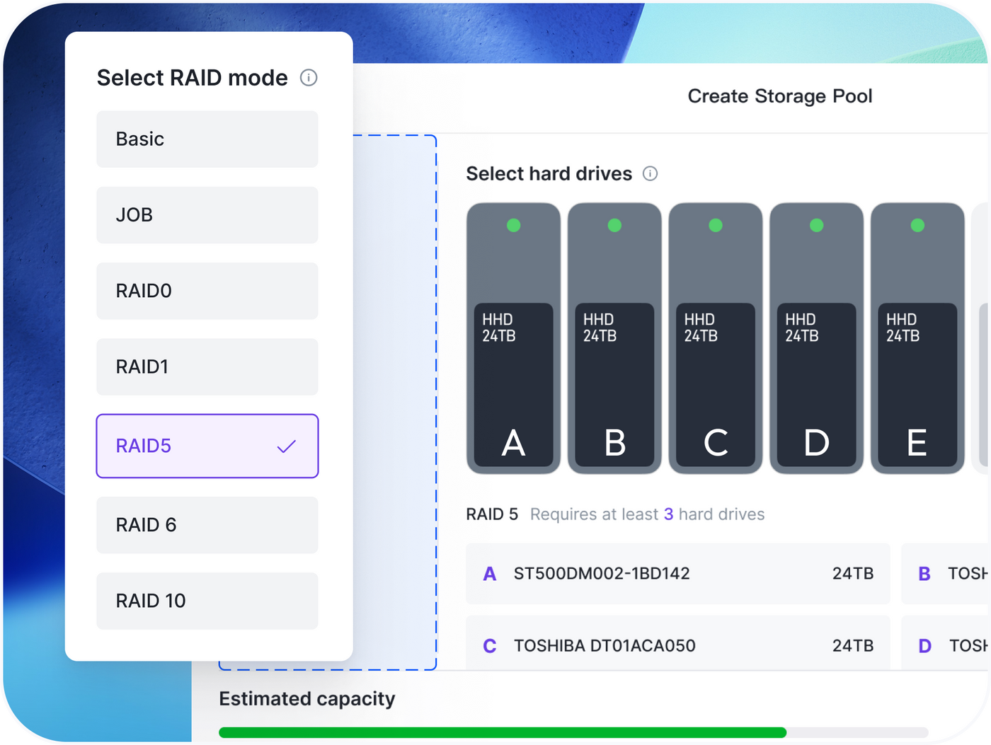 Multiple RAID Modes