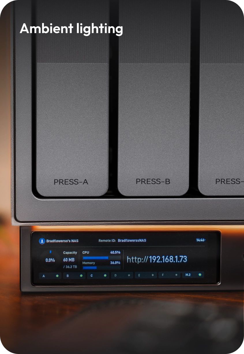 Zettlab D6/D8 Ultra AI NAS - Ambient lighting